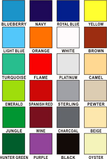 Table Top Display Colors