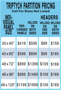 Triptych, Folding Display Pricing