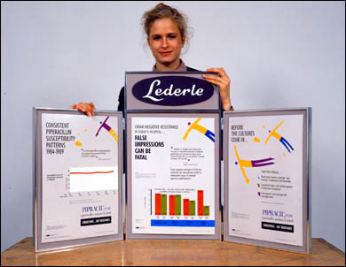 Triptych tabletop display, panel size 15x20
